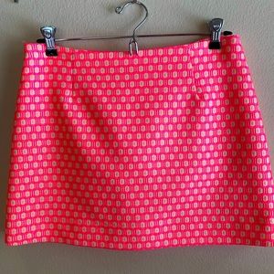 Lilly Pulitzer Hot Pink Brocade Mini Skirt